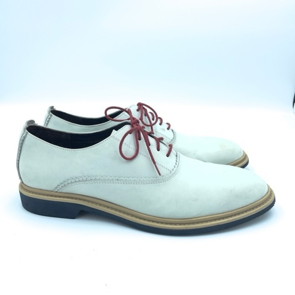 Cole Haan Oxford’s off white suede with red lace size 13